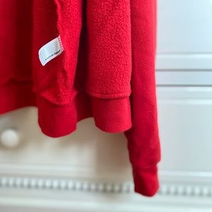 American Apparel Bright Red Zip Up Hoodie Size: L